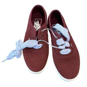 Vans Canvas Lace-Up Shoes Unisex Size 4.5 Men’s / 6 Women’s Red White Casual Sne